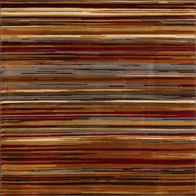 Beige 7' 1 x 7' 1 Barista Square Area Rug 100% Polypropylene Abstract Modern Geometric Carpet for Living Room Dining Office Dorm Room Decor for Sale at Rug Engine