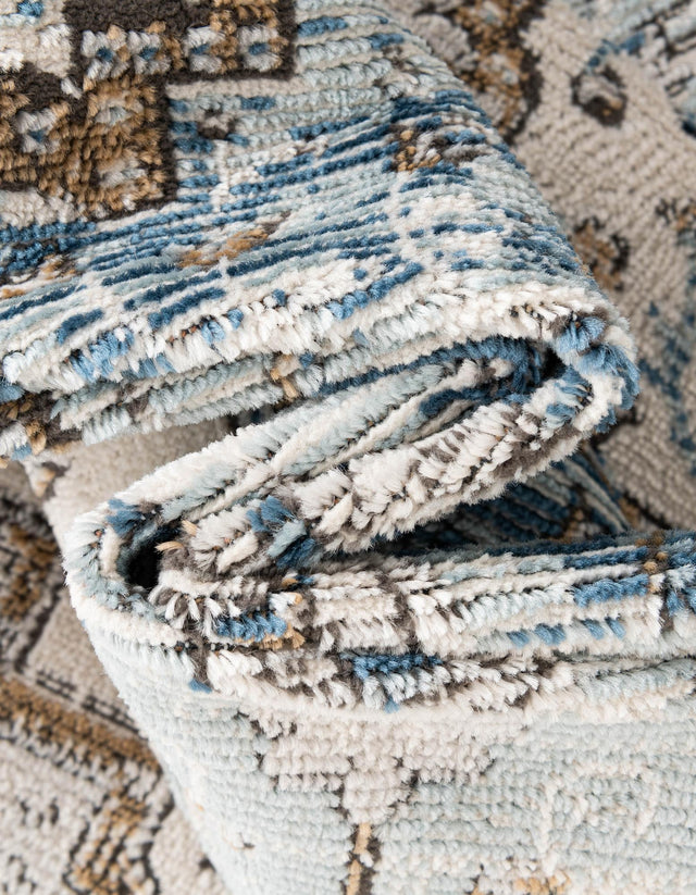 Blue 2' x 3' Nyla Rectangle Area Rug 100% Polypropylene Traditional Classic Carpet for Living Room, Kitchen, Bedroom, Dining, Office for Sale at Rug Engine