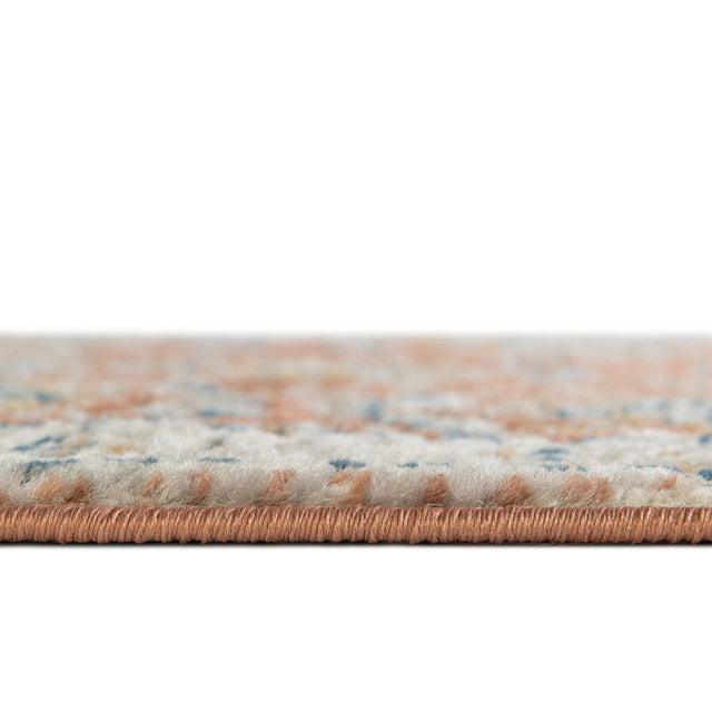 Salmon Pink 2' x 8' Nyla Runner Area Rug 100% Polypropylene Traditional Classic Carpet for Living Room, Kitchen, Bedroom, Dining, Office for Sale at Rug Engine