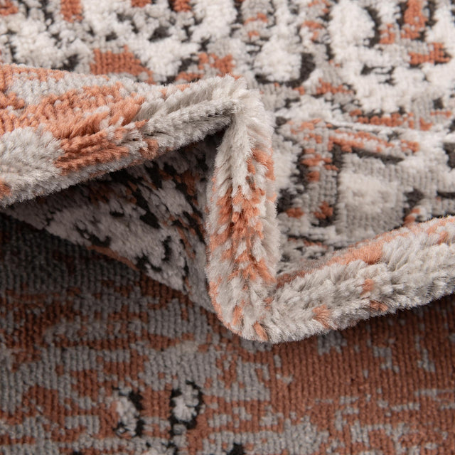Salmon Pink 4' x 4' Nyla Octagon Area Rug 100% Polypropylene Traditional Classic Carpet for Living Room, Kitchen, Bedroom, Dining, Office for Sale at Rug Engine