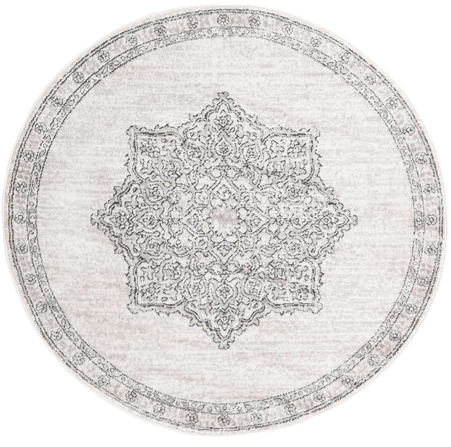 Ivory 5' 3 x 5' 3 Nyla Round Area Rug 100% Polypropylene Traditional Classic Carpet for Living Room, Kitchen, Bedroom, Dining, Office for Sale at Rug Engine