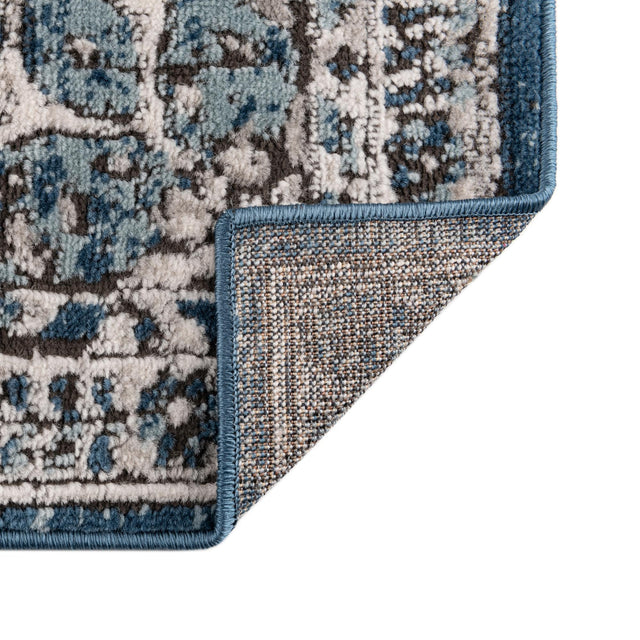 Blue 11' 10 x 11' 10 Nyla Square Area Rug 100% Polypropylene Traditional Classic Carpet for Living Room, Kitchen, Bedroom, Dining, Office for Sale at Rug Engine