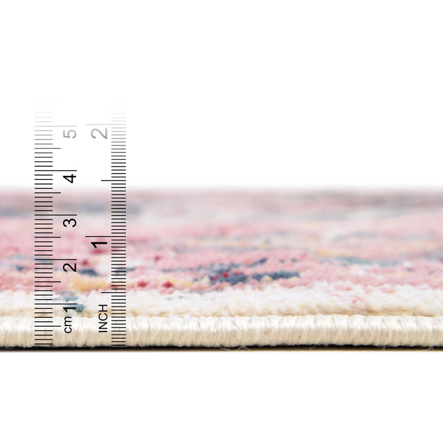 Pink 8' x 8' Sumter Octagon Area Rug Contemporary Durable Easy Clean Carpet for Bedrooms, Living Areas, Dining, Office, Dorms for Sale at Rug Engine