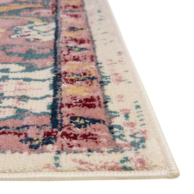 Pink 6' 1 x 6' 1 Sumter Octagon Area Rug Contemporary Durable Easy Clean Carpet for Bedrooms, Living Areas, Dining, Office, Dorms for Sale at Rug Engine