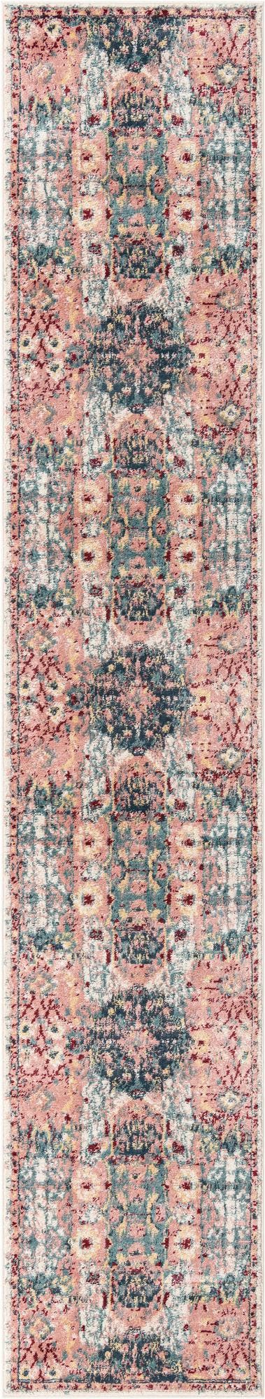 Pink 2' 6 x 13' 1 Sumter Runner Area Rug Contemporary Durable Easy Clean Carpet for Bedrooms, Living Areas, Dining, Office, Dorms for Sale at Rug Engine