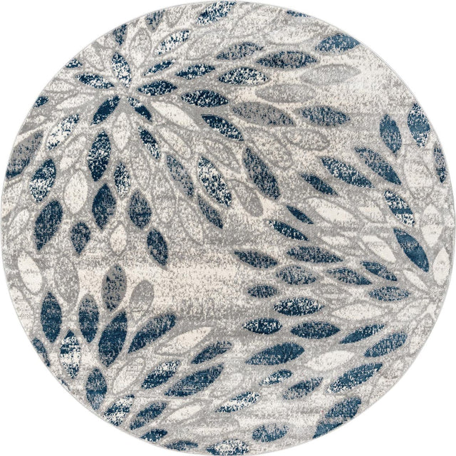 Gray 8' x 8' Sumter Round Area Rug Contemporary Durable Easy Clean Carpet for Bedrooms, Living Areas, Dining, Office, Dorms for Sale at Rug Engine