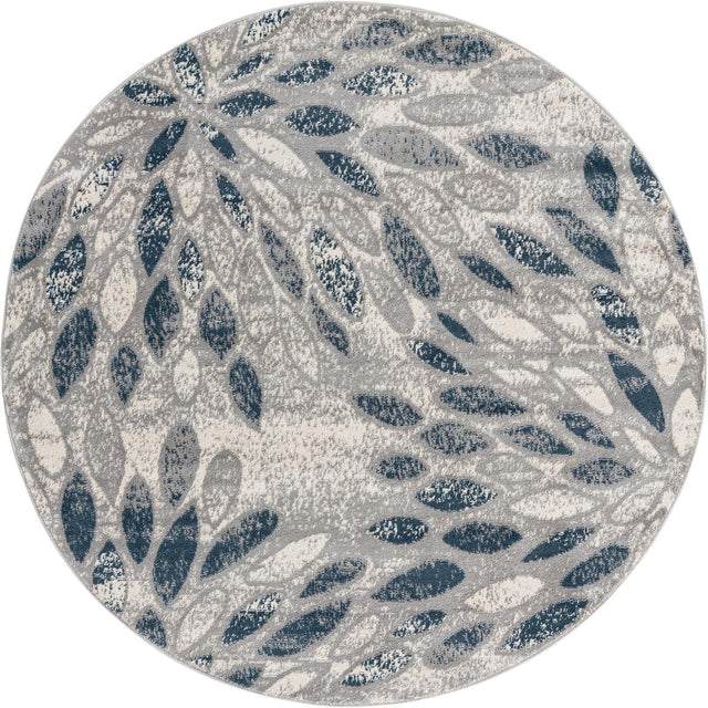 Gray 7' 1 x 7' 1 Sumter Round Area Rug Contemporary Durable Easy Clean Carpet for Bedrooms, Living Areas, Dining, Office, Dorms for Sale at Rug Engine