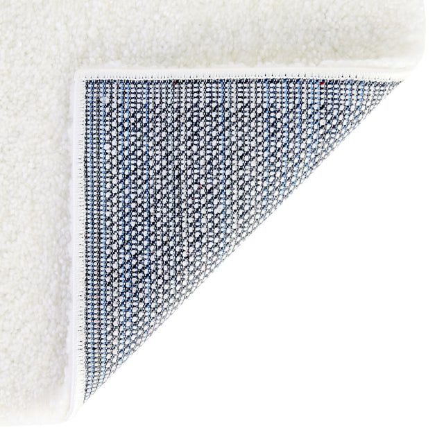 Snow White 5' 3 x 5' 3 Solo Square Area Rug Thick Soft Touch Fluffy & Plush Shaggy Pile