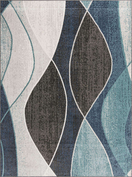 Blue Gray 9' x 12' Autumn Rectangle Area Rug 100% Polypropylene Durable Jute Backing Living Dining Room Bedroom Office Modern Decor Carpet for Sale at Rug Engine