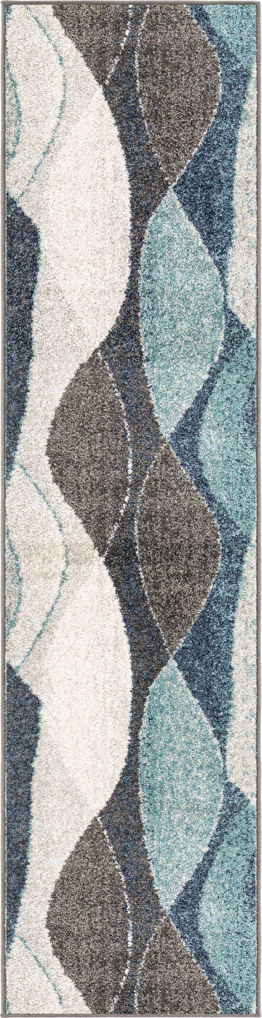 Blue Gray 2' 7 x 10' Autumn Runner Area Rug 100% Polypropylene Durable Jute Backing Living Dining Room Bedroom Office Modern Decor Carpet for Sale at Rug Engine