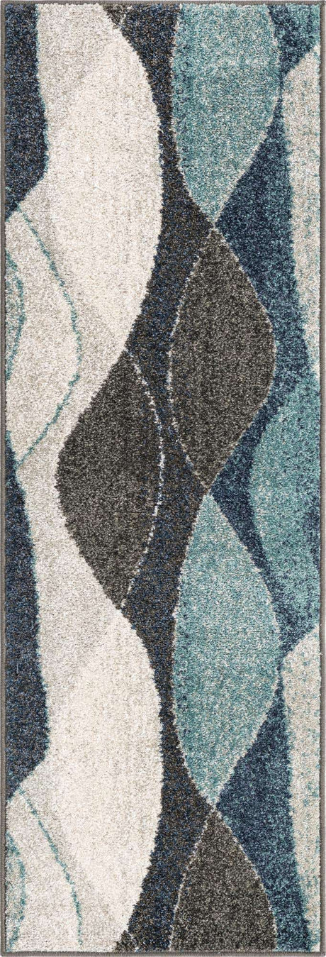 Blue Gray 2' x 6' 1 Autumn Runner Area Rug 100% Polypropylene Durable Jute Backing Living Dining Room Bedroom Office Modern Decor Carpet for Sale at Rug Engine