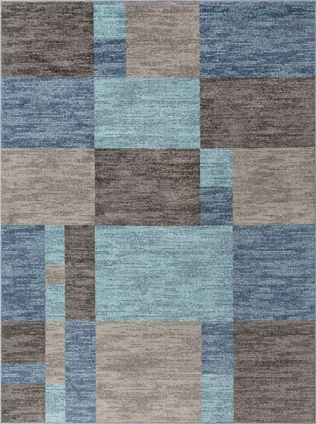 Blue Gray 9' x 12' Autumn Rectangle Area Rug 100% Polypropylene Durable Jute Backing Living Dining Room Bedroom Office Modern Decor Carpet for Sale at Rug Engine