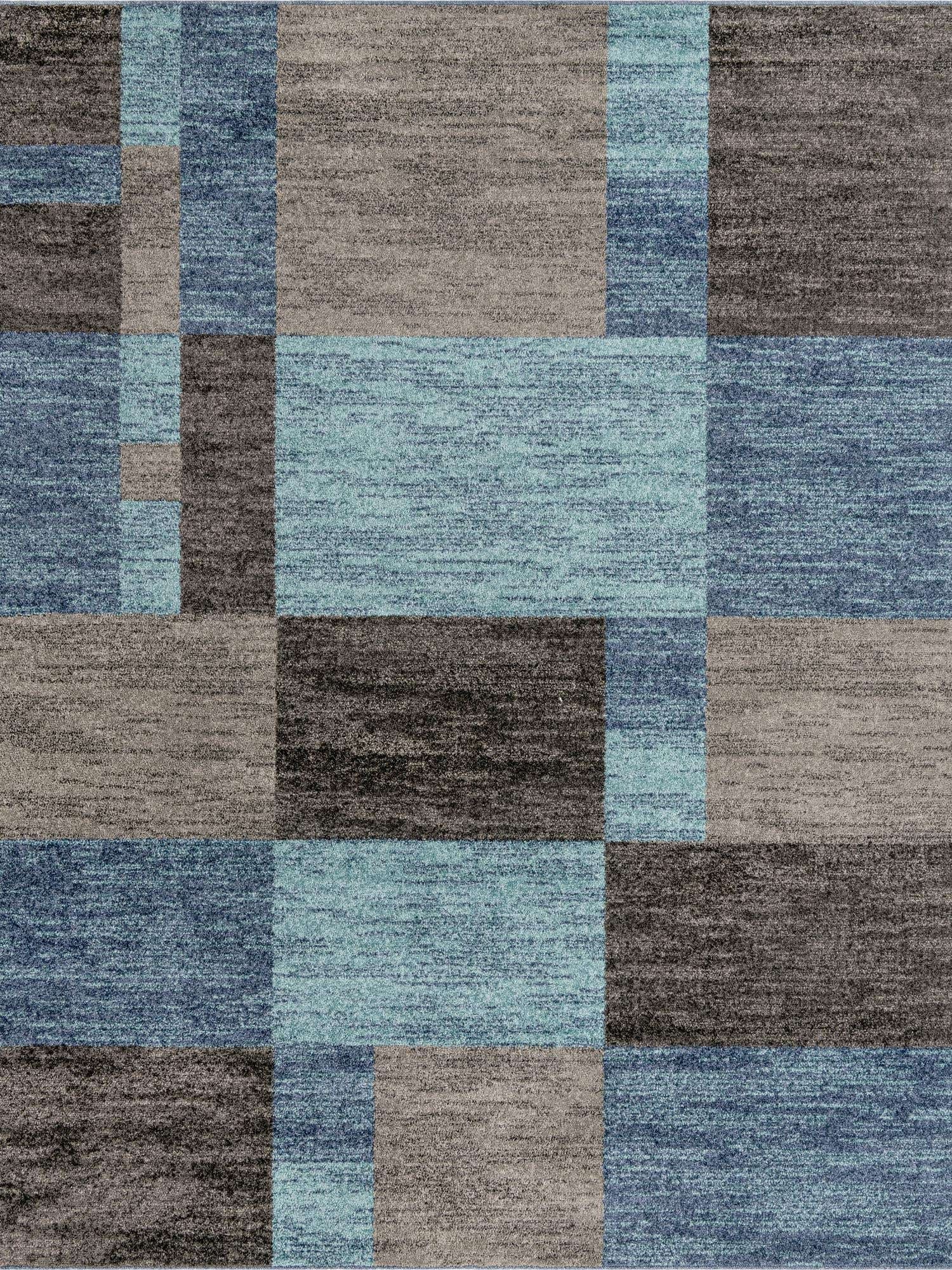 Blue Gray 7' 10 x 10' Autumn Rectangle Area Rug 100% Polypropylene Durable Jute Backing Living Dining Room Bedroom Office Modern Decor Carpet for Sale at Rug Engine