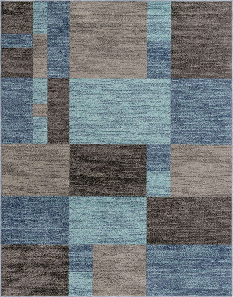 Blue Gray 7' 10 x 10' Autumn Rectangle Area Rug 100% Polypropylene Durable Jute Backing Living Dining Room Bedroom Office Modern Decor Carpet for Sale at Rug Engine
