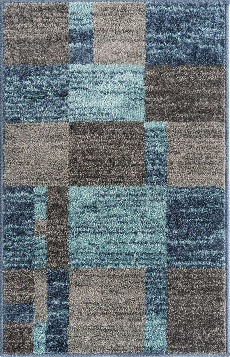 Blue Gray 2' x 3' 1 Autumn Rectangle Area Rug 100% Polypropylene Durable Jute Backing Living Dining Room Bedroom Office Modern Decor Carpet for Sale at Rug Engine