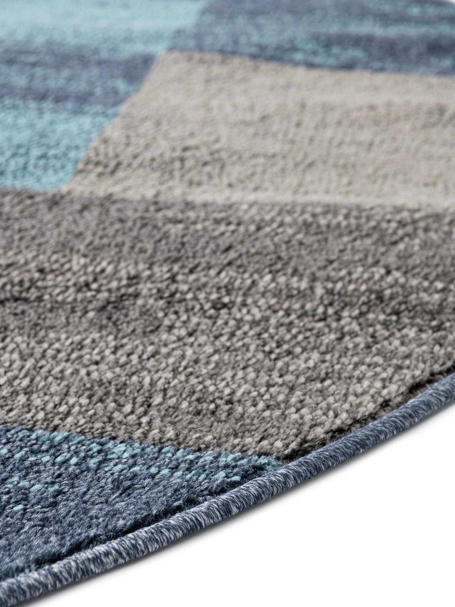 Blue Gray 7' 10 x 7' 10 Autumn Round Area Rug 100% Polypropylene Durable Jute Backing Living Dining Room Bedroom Office Modern Decor Carpet for Sale at Rug Engine