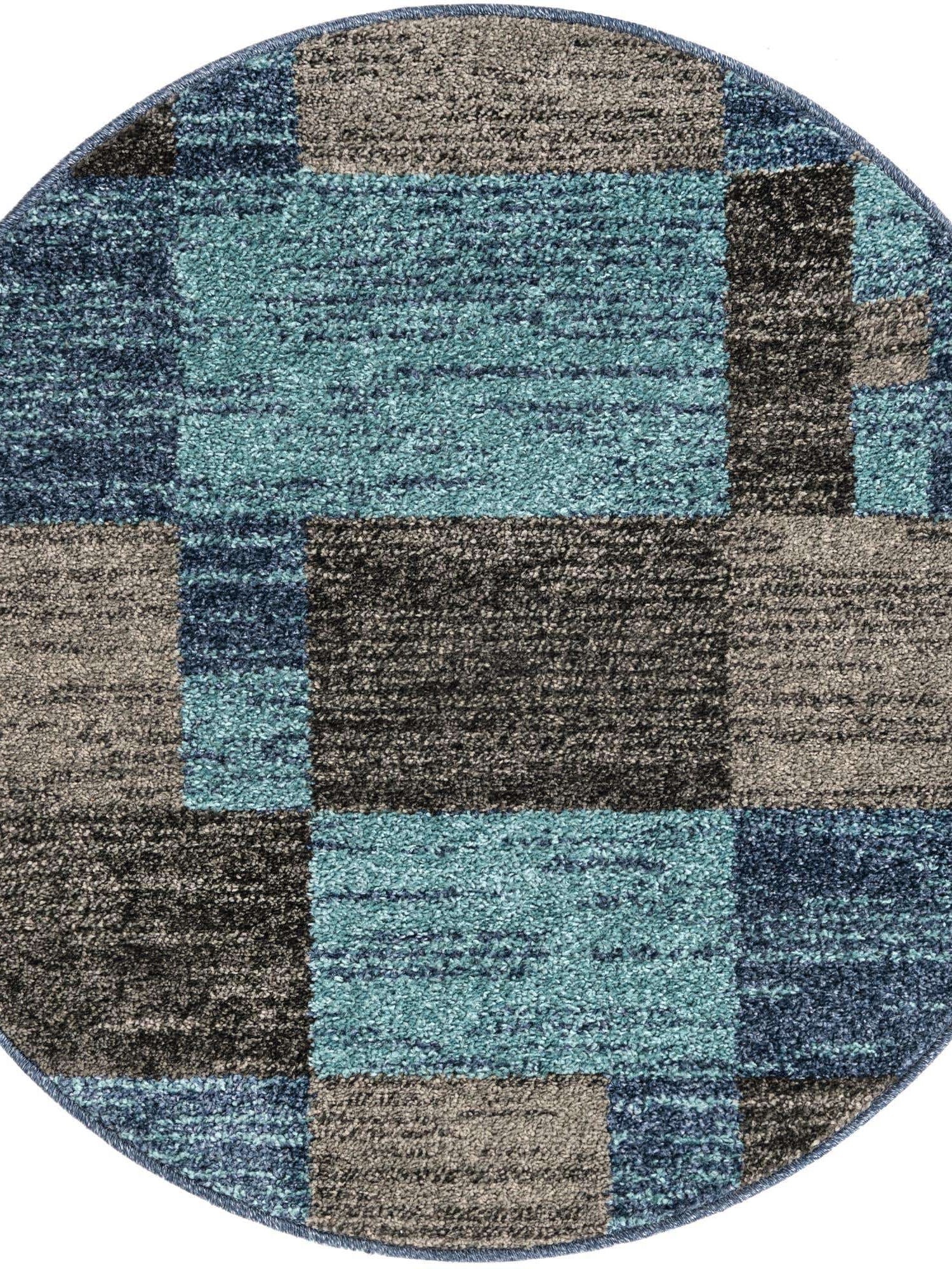 Blue Gray 3' 1 x 3' 1 Autumn Round Area Rug 100% Polypropylene Durable Jute Backing Living Dining Room Bedroom Office Modern Decor Carpet for Sale at Rug Engine