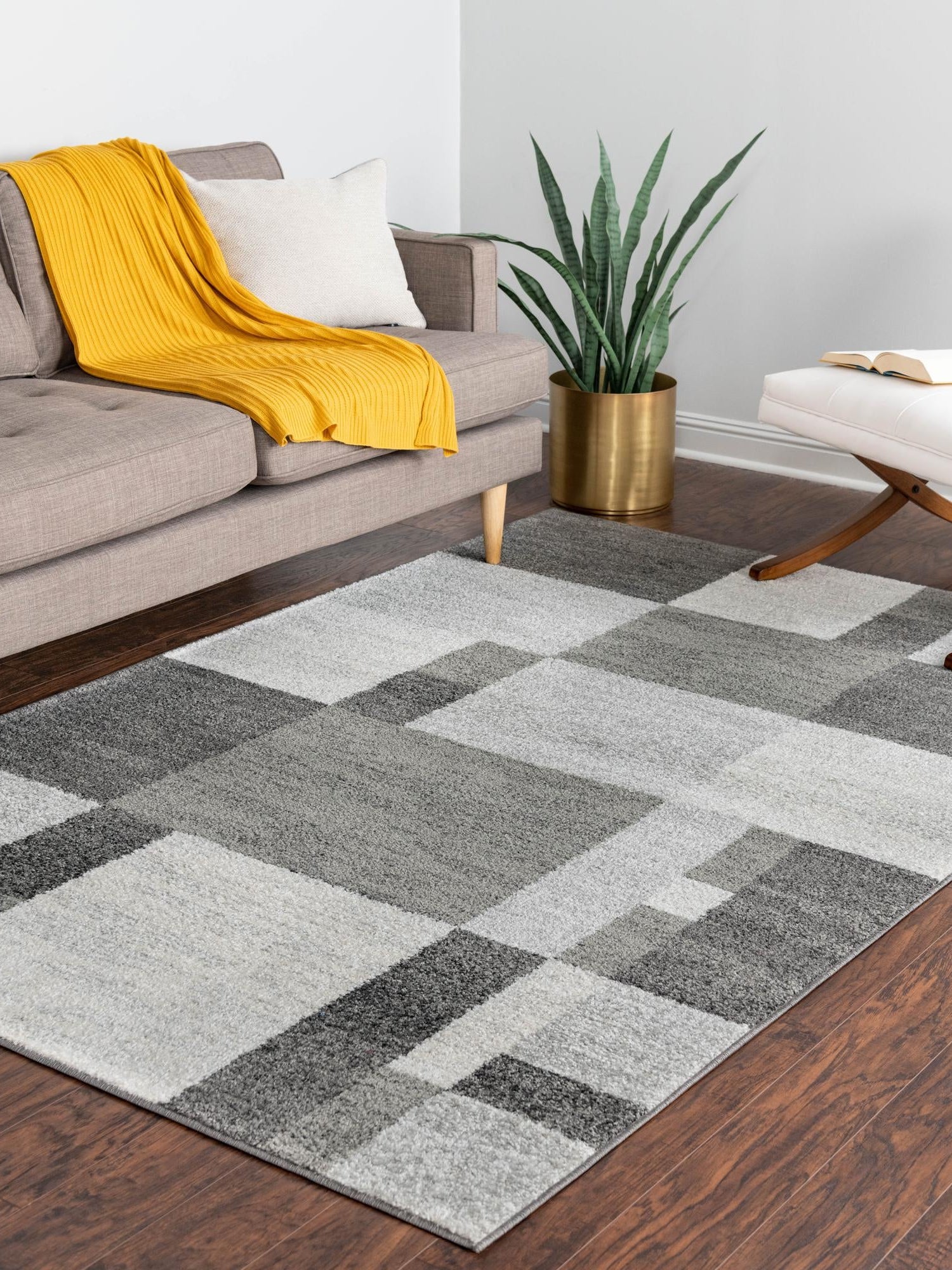 Gray 10' x 14' 1 Autumn Rectangle Area Rug 100% Polypropylene Durable Jute Backing Living Dining Room Bedroom Office Modern Decor Carpet for Sale at Rug Engine