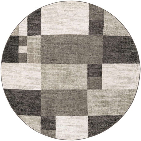 Gray 7' 10 x 7' 10 Autumn Round Area Rug 100% Polypropylene Durable Jute Backing Living Dining Room Bedroom Office Modern Decor Carpet for Sale at Rug Engine