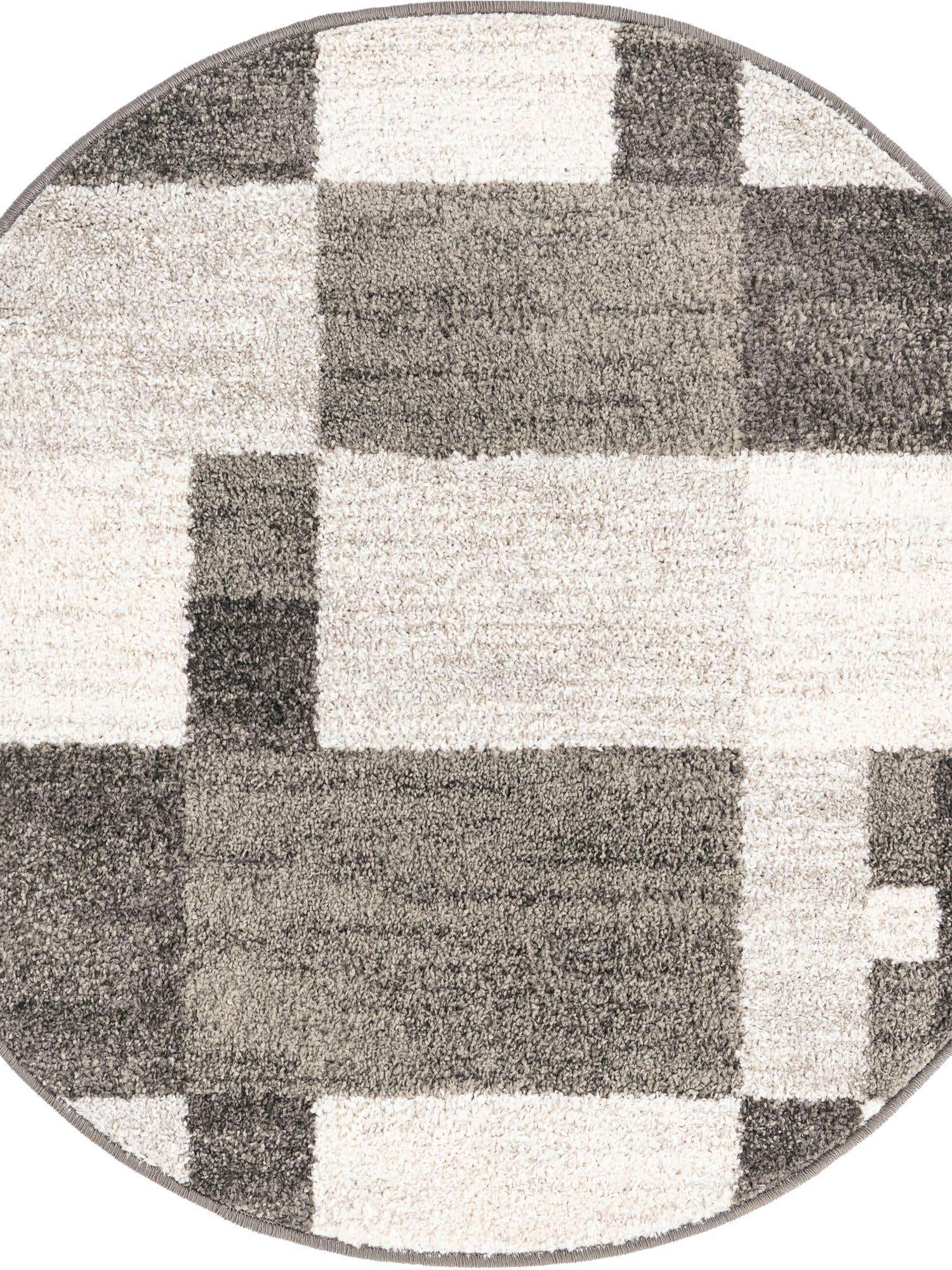 Gray 3' 1 x 3' 1 Autumn Round Area Rug 100% Polypropylene Durable Jute Backing Living Dining Room Bedroom Office Modern Decor Carpet for Sale at Rug Engine