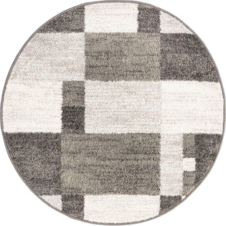 Gray 3' 1 x 3' 1 Autumn Round Area Rug 100% Polypropylene Durable Jute Backing Living Dining Room Bedroom Office Modern Decor Carpet for Sale at Rug Engine