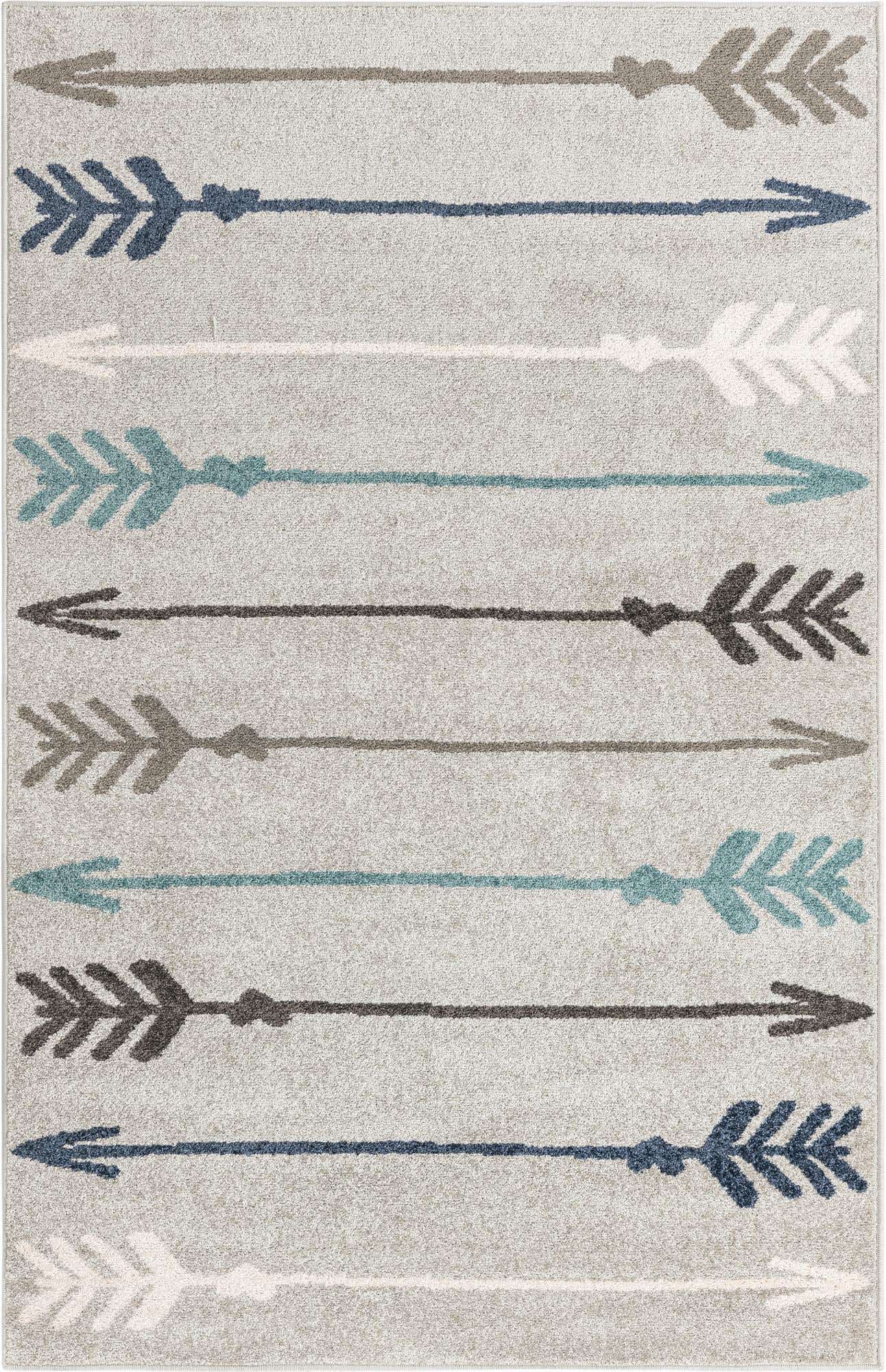 Light Gray 5' 3 x 8' Autumn Rectangle Area Rug 100% Polypropylene Durable Jute Backing Living Dining Room Bedroom Office Modern Decor Carpet for Sale at Rug Engine