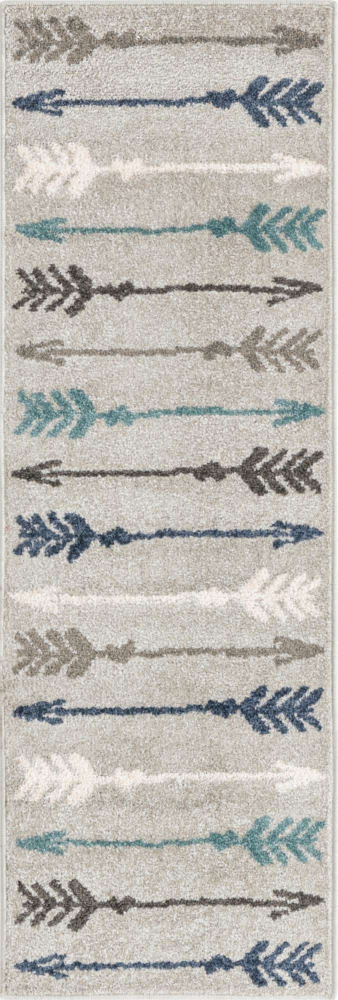 Light Gray 2' x 6' 1 Autumn Runner Area Rug 100% Polypropylene Durable Jute Backing Living Dining Room Bedroom Office Modern Decor Carpet for Sale at Rug Engine