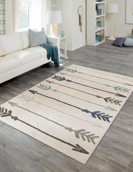 Ivory 2' x 3' 1 Autumn Rectangle Area Rug 100% Polypropylene Durable Jute Backing Living Dining Room Bedroom Office Modern Decor Carpet for Sale at Rug Engine