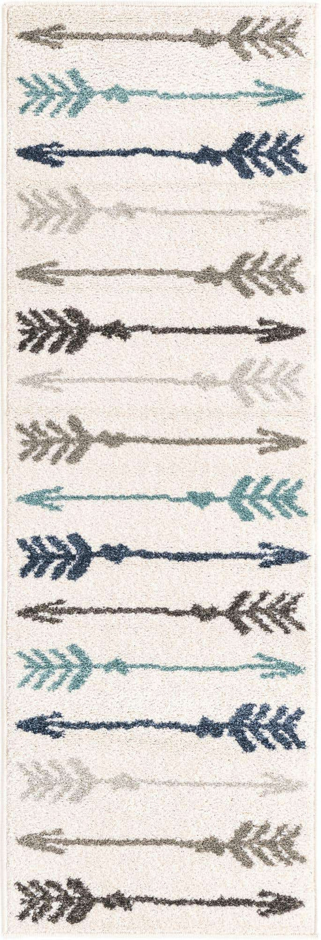 Ivory 2' x 6' 1 Autumn Runner Area Rug 100% Polypropylene Durable Jute Backing Living Dining Room Bedroom Office Modern Decor Carpet for Sale at Rug Engine