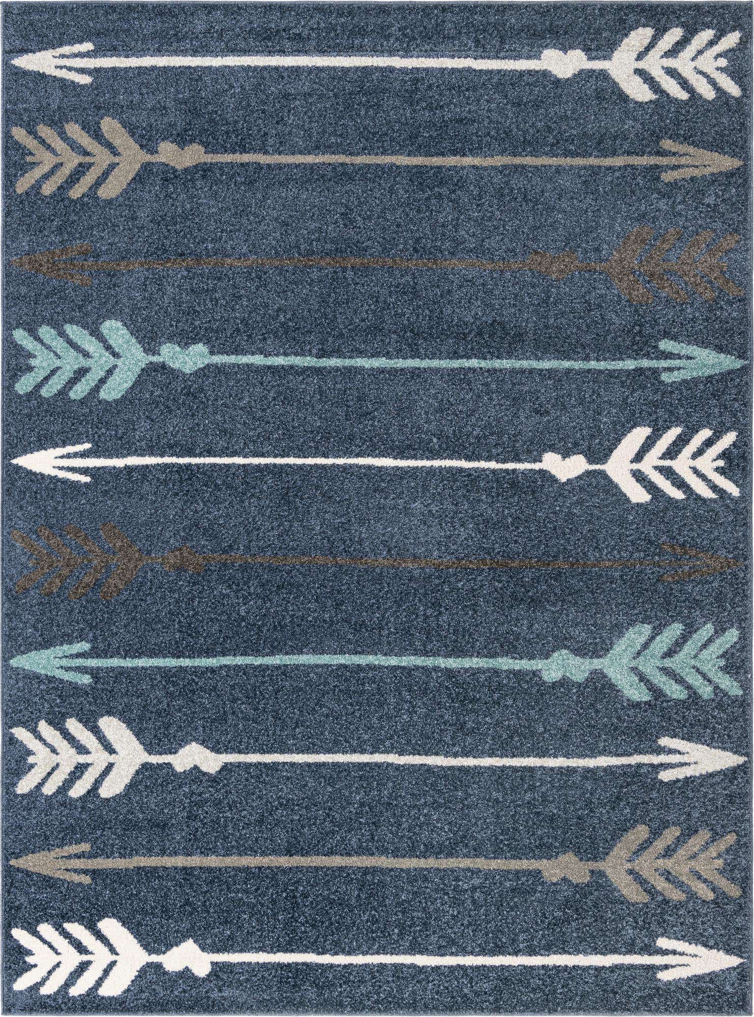 Navy Blue 9' x 12' Autumn Rectangle Area Rug 100% Polypropylene Durable Jute Backing Living Dining Room Bedroom Office Modern Decor Carpet for Sale at Rug Engine