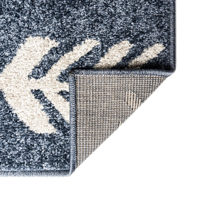 Navy Blue 5' 3 x 8' Autumn Rectangle Area Rug 100% Polypropylene Durable Jute Backing Living Dining Room Bedroom Office Modern Decor Carpet for Sale at Rug Engine