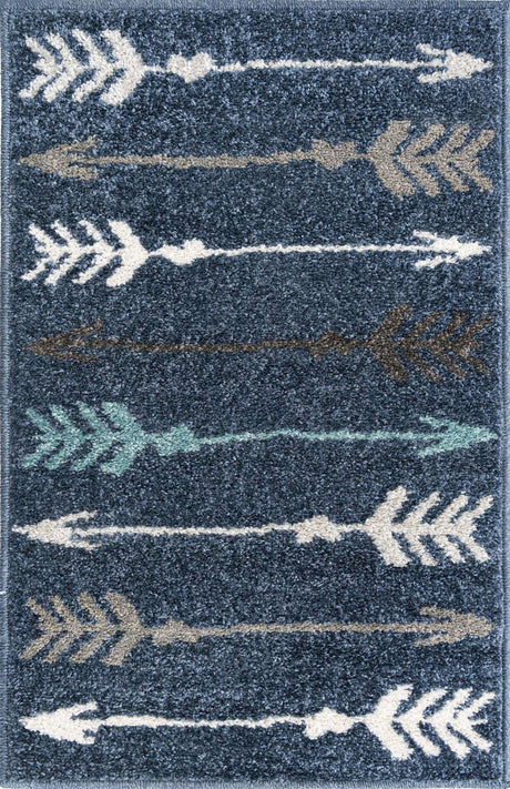 Navy Blue 2' x 3' 1 Autumn Rectangle Area Rug 100% Polypropylene Durable Jute Backing Living Dining Room Bedroom Office Modern Decor Carpet for Sale at Rug Engine