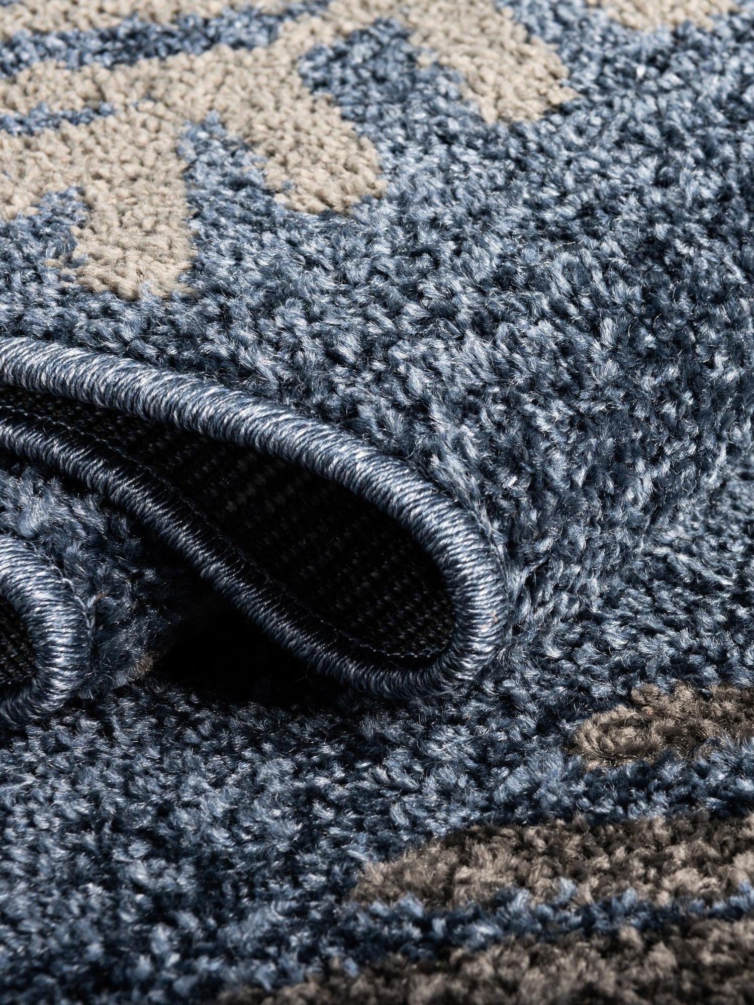 Navy Blue 7' 10 x 7' 10 Autumn Round Area Rug 100% Polypropylene Durable Jute Backing Living Dining Room Bedroom Office Modern Decor Carpet for Sale at Rug Engine