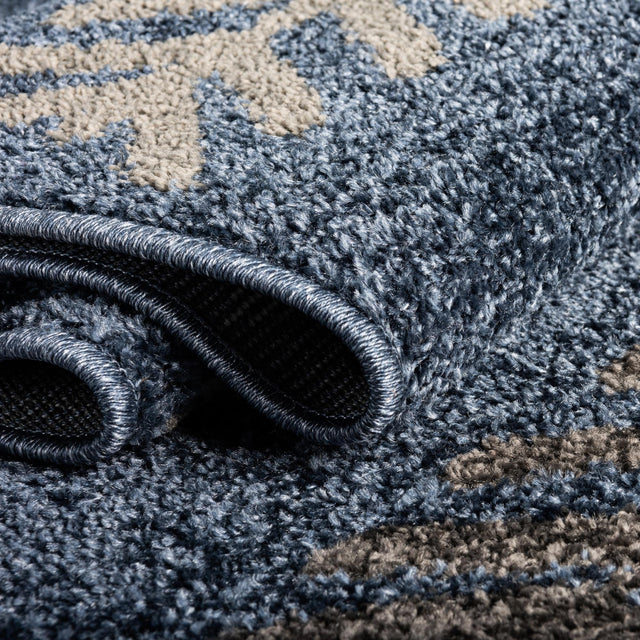 Navy Blue 7' 10 x 7' 10 Autumn Round Area Rug 100% Polypropylene Durable Jute Backing Living Dining Room Bedroom Office Modern Decor Carpet for Sale at Rug Engine