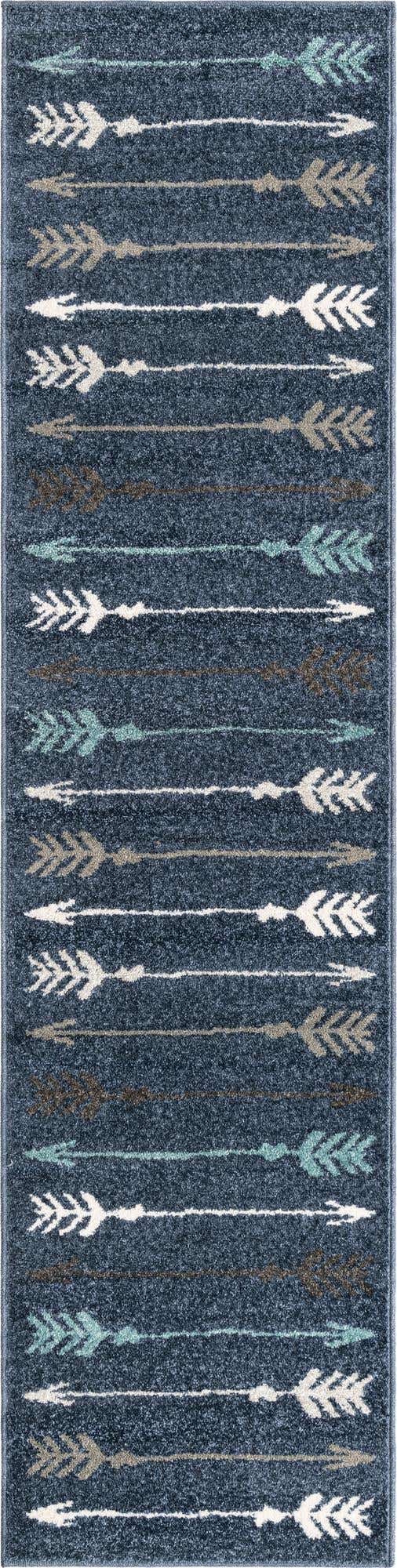 Navy Blue 2' 7 x 10' Autumn Runner Area Rug 100% Polypropylene Durable Jute Backing Living Dining Room Bedroom Office Modern Decor Carpet for Sale at Rug Engine