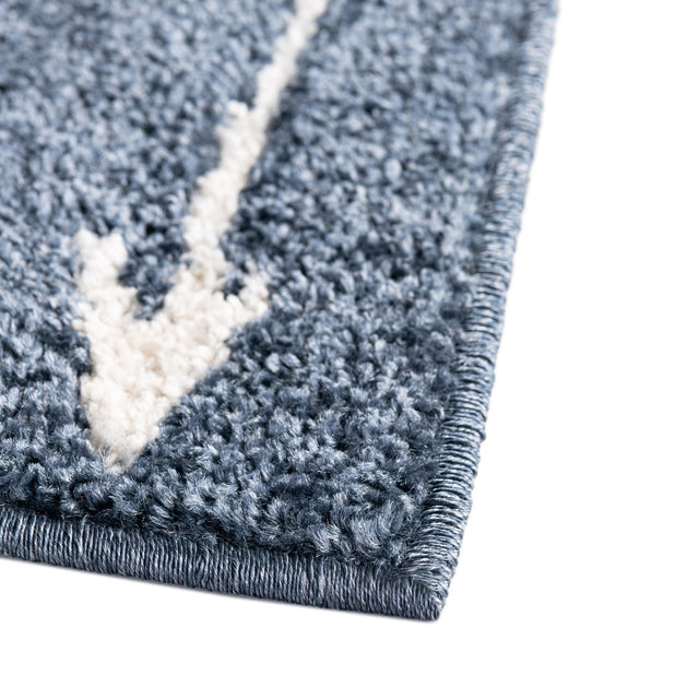 Navy Blue 2' x 6' 1 Autumn Runner Area Rug 100% Polypropylene Durable Jute Backing Living Dining Room Bedroom Office Modern Decor Carpet for Sale at Rug Engine