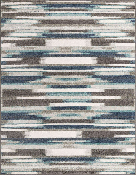 Blue Gray 7' 10 x 10' Autumn Rectangle Area Rug 100% Polypropylene Durable Jute Backing Living Dining Room Bedroom Office Modern Decor Carpet for Sale at Rug Engine