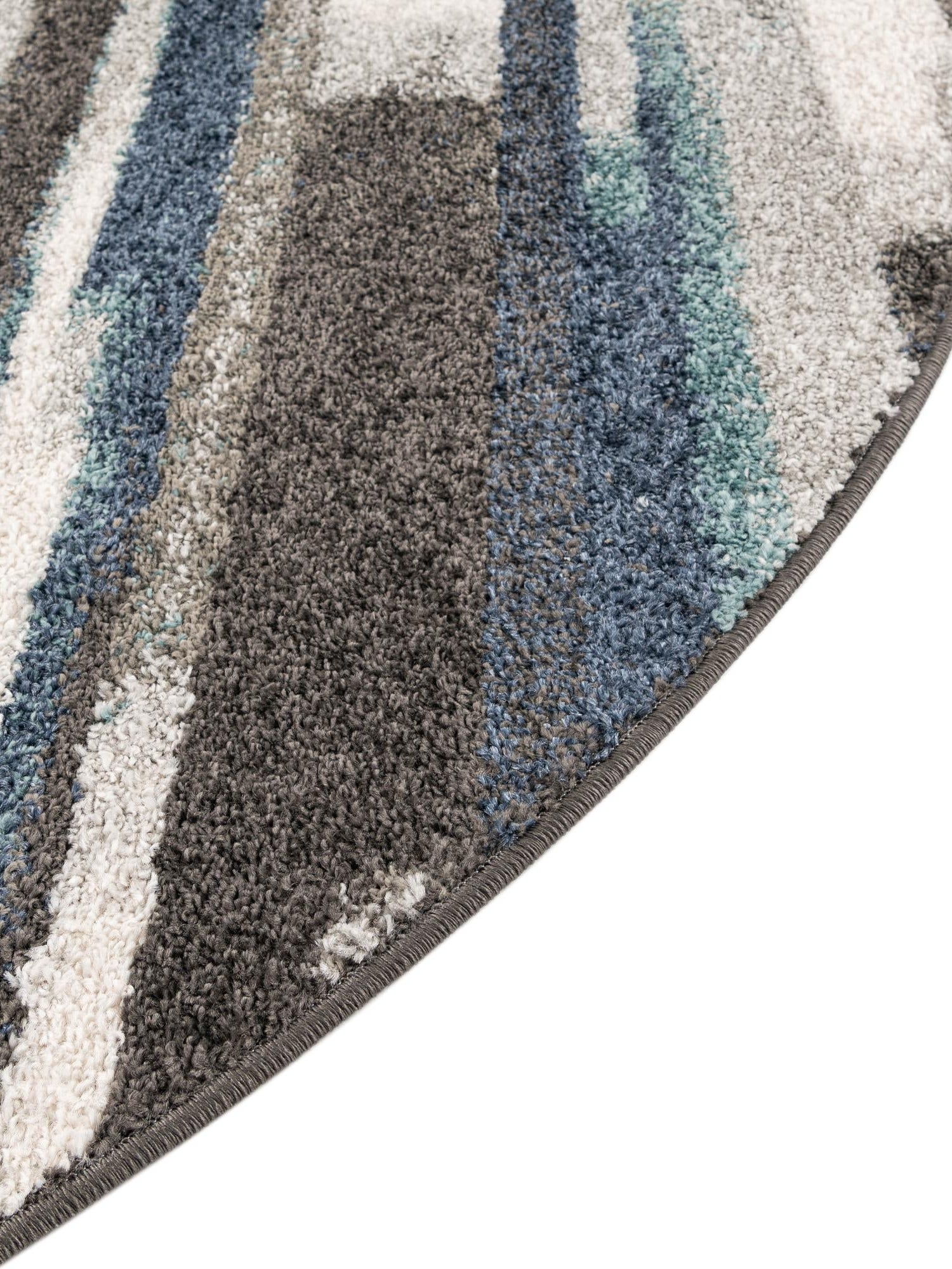 Blue Gray 7' 10 x 7' 10 Autumn Round Area Rug 100% Polypropylene Durable Jute Backing Living Dining Room Bedroom Office Modern Decor Carpet for Sale at Rug Engine