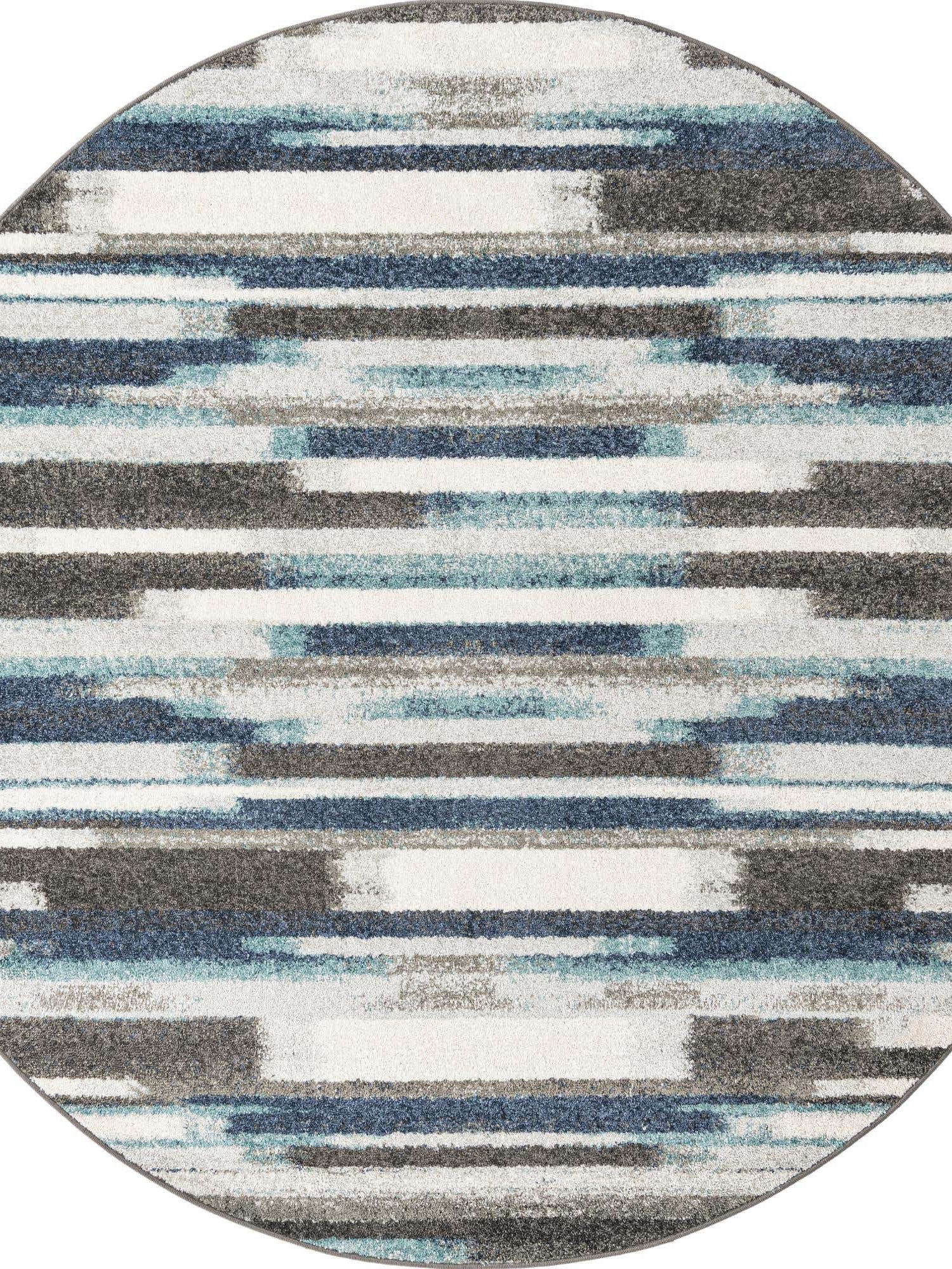 Blue Gray 7' 10 x 7' 10 Autumn Round Area Rug 100% Polypropylene Durable Jute Backing Living Dining Room Bedroom Office Modern Decor Carpet for Sale at Rug Engine