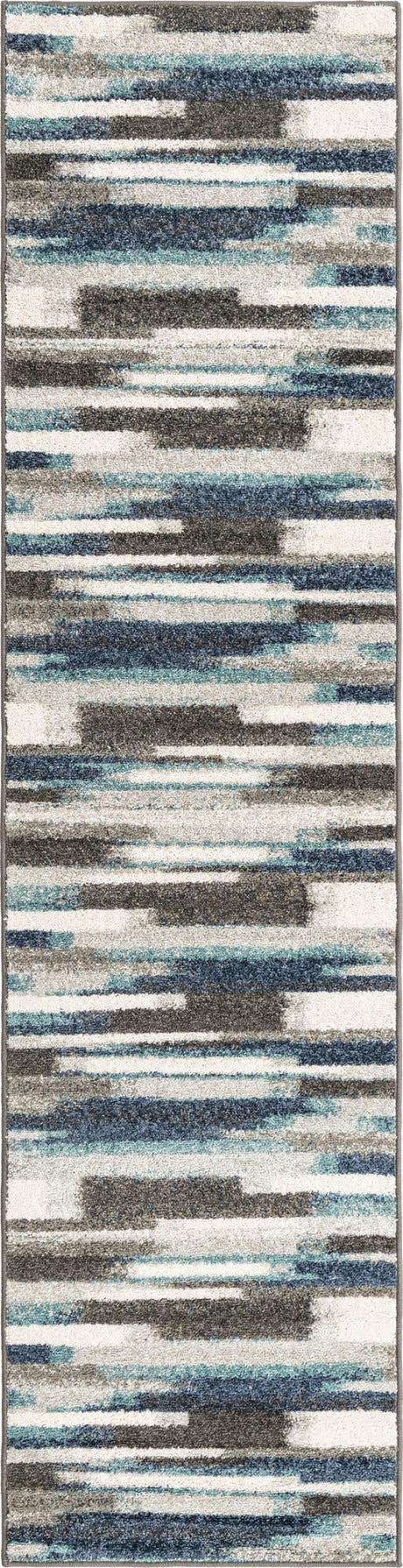 Blue Gray 2' 7 x 10' Autumn Runner Area Rug 100% Polypropylene Durable Jute Backing Living Dining Room Bedroom Office Modern Decor Carpet for Sale at Rug Engine