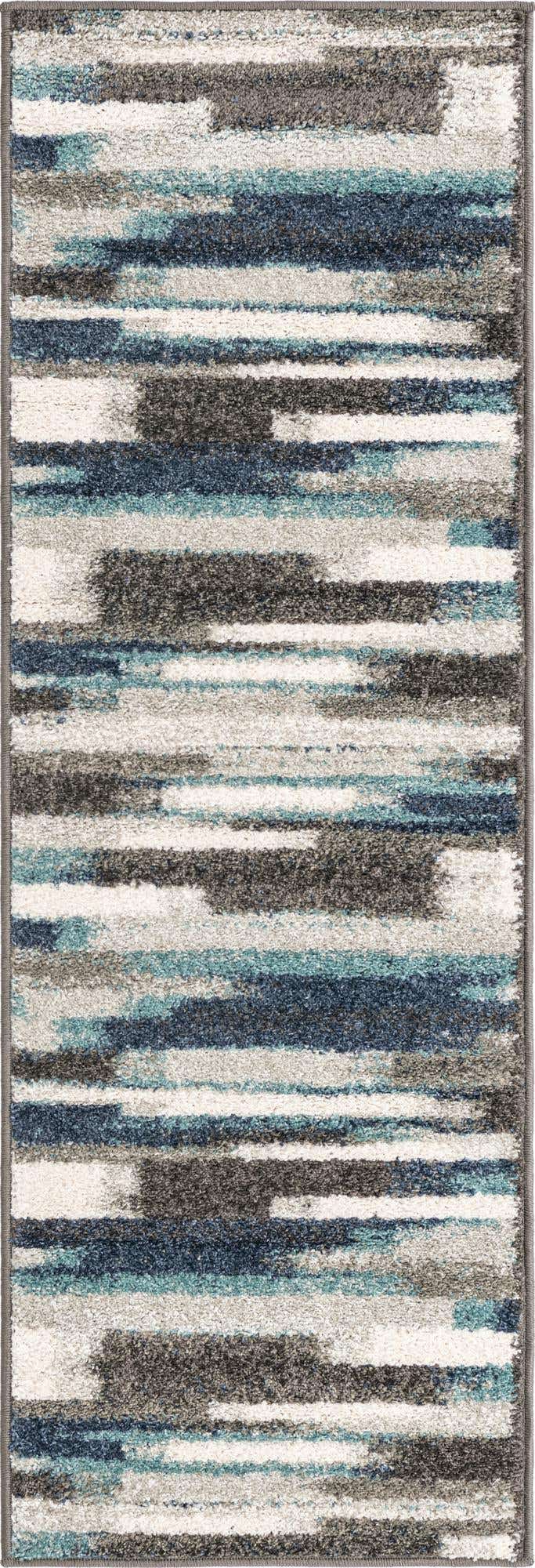 Blue Gray 2' x 6' 1 Autumn Runner Area Rug 100% Polypropylene Durable Jute Backing Living Dining Room Bedroom Office Modern Decor Carpet for Sale at Rug Engine