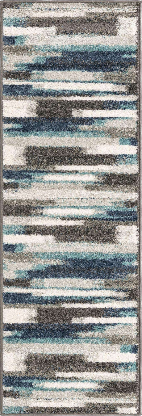 Blue Gray 2' x 6' 1 Autumn Runner Area Rug 100% Polypropylene Durable Jute Backing Living Dining Room Bedroom Office Modern Decor Carpet for Sale at Rug Engine