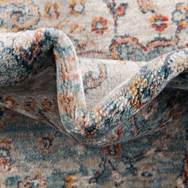 Blue 5' 3 x 8' Newport Rectangle Area Rug 100% Polypropylene Traditional Distressed Classic Contemporary Carpet for Home Decor for Sale at Rug Engine