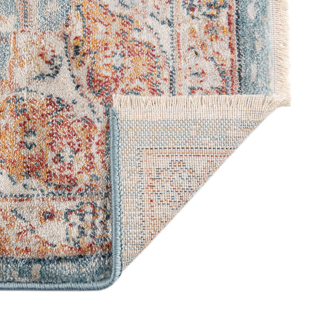Blue 7' 10 x 11' Newport Rectangle Area Rug 100% Polypropylene Traditional Distressed Classic Contemporary Carpet for Home Decor for Sale at Rug Engine