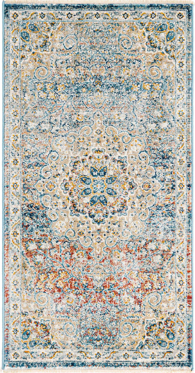 Multicolor 2' x 3' 11 Newport Runner Area Rug 100% Polypropylene Traditional Distressed Classic Contemporary Carpet for Home Decor for Sale at Rug Engine