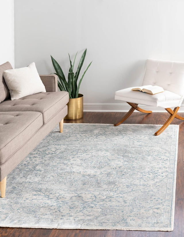 Gray 5' 3 x 8' Newport Rectangle Area Rug 100% Polypropylene Traditional Distressed Classic Contemporary Carpet for Home Decor for Sale at Rug Engine
