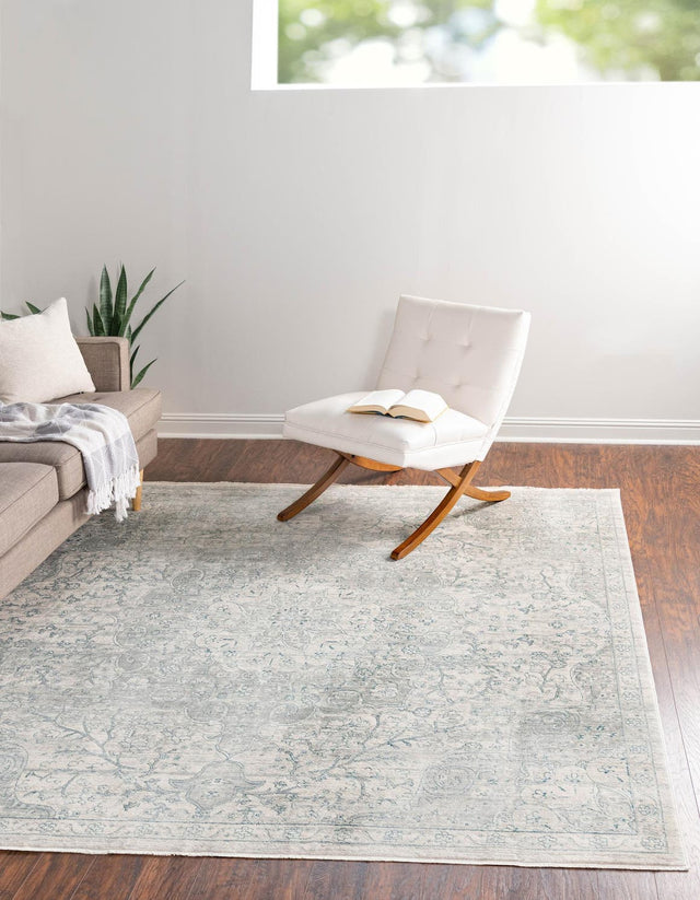 Gray 10' 2 x 10' 2 Newport Square Area Rug 100% Polypropylene Traditional Distressed Classic Contemporary Carpet for Home Decor for Sale at Rug Engine