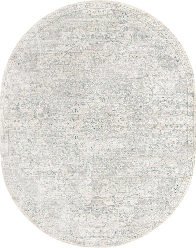 Gray 7' 10 x 10' 2 Newport Oval Area Rug 100% Polypropylene Traditional Distressed Classic Contemporary Carpet for Home Decor for Sale at Rug Engine