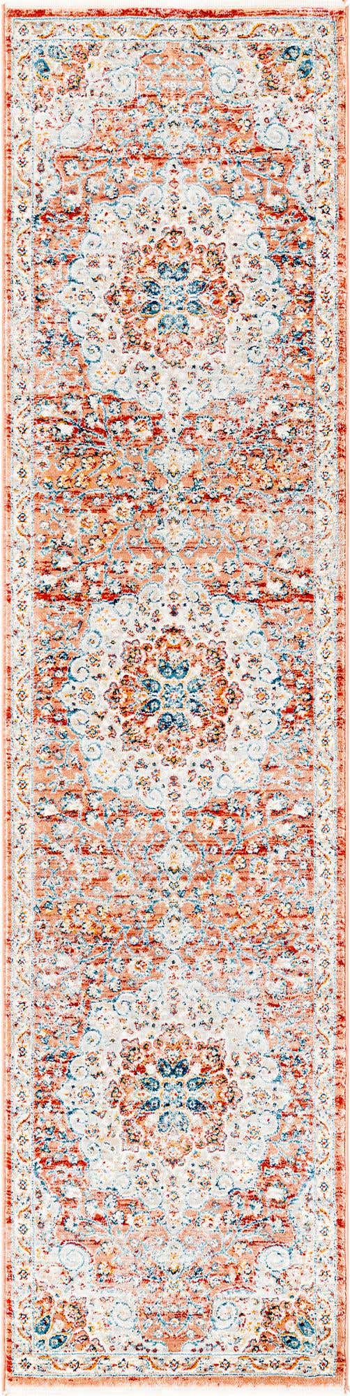Red 2' x 8' Newport Runner Area Rug 100% Polypropylene Traditional Distressed Classic Contemporary Carpet for Home Decor for Sale at Rug Engine