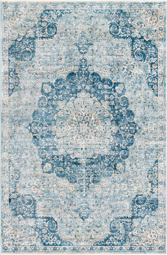Navy Blue 6' x 9' 2 Newport Rectangle Area Rug 100% Polypropylene Traditional Distressed Classic Contemporary Carpet for Home Decor for Sale at Rug Engine